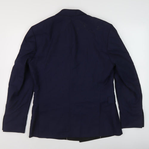 Selected Homme Men's Blue Double-Breasted Blazer 40R