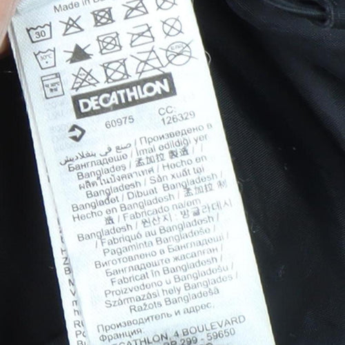 Decathlon Men's Black 2XL Waterproof Rain Coat