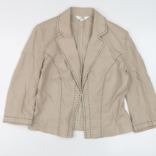 Marks and Spencer Women's Beige Blazer Size 14