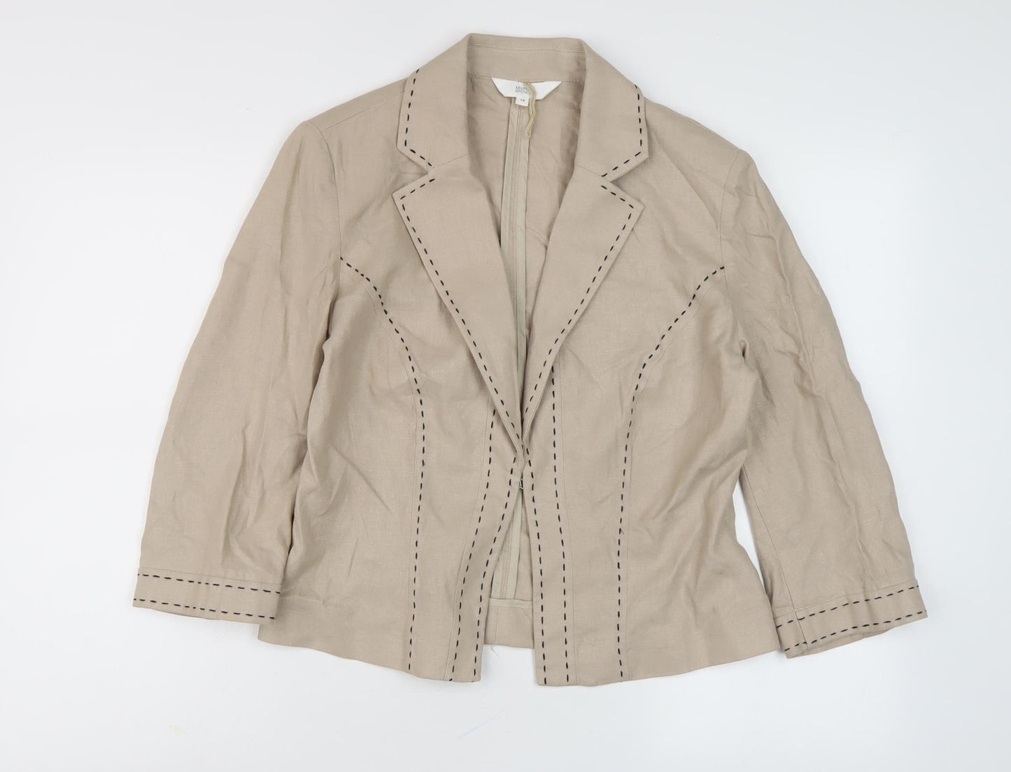 Marks and Spencer Women's Beige Blazer Size 14
