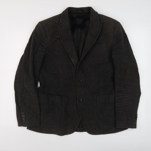 Stile Benetton Men's Black Cotton Blazer Size 50