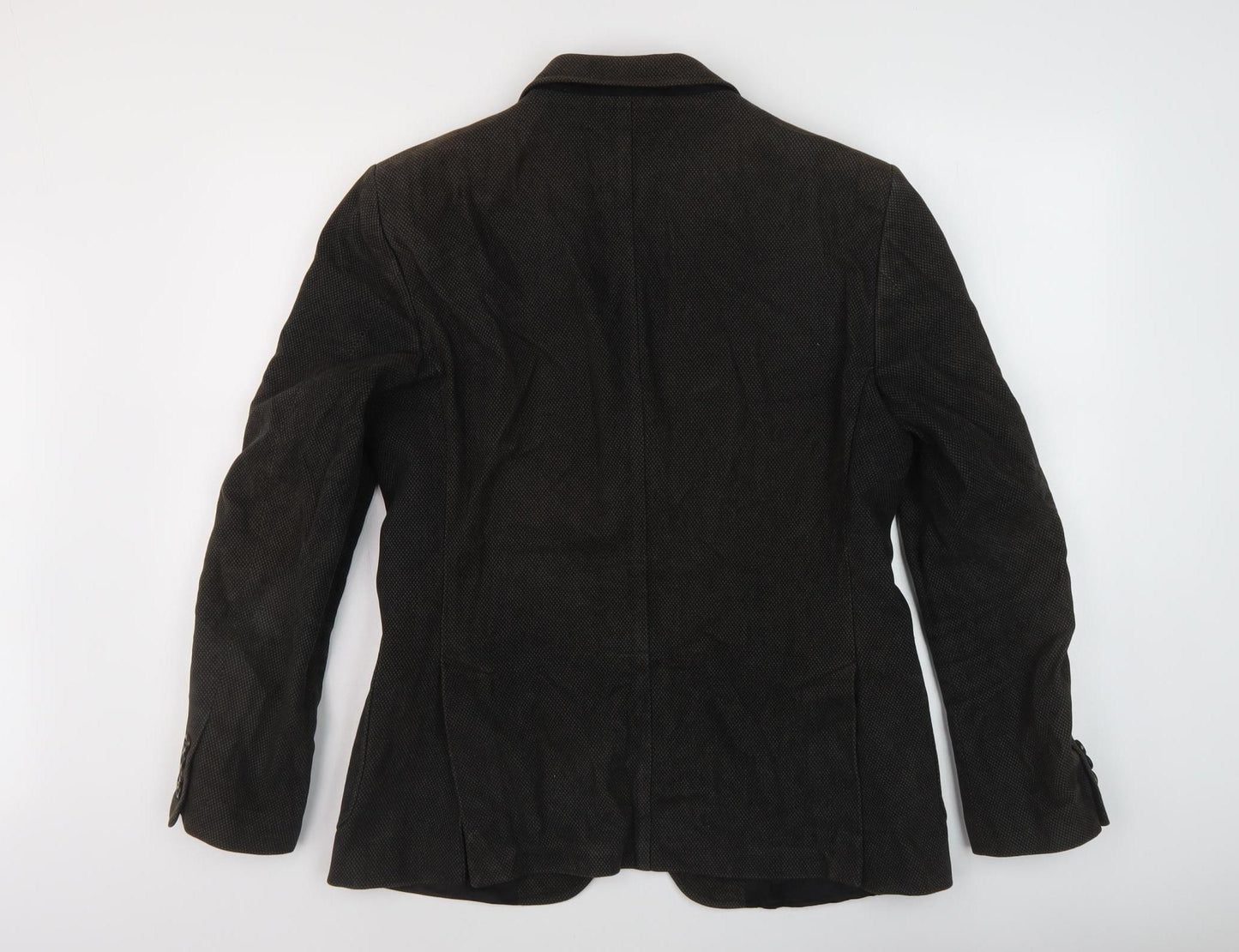 Stile Benetton Men's Black Cotton Blazer Size 50