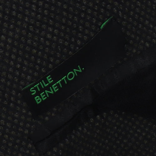 Stile Benetton Men's Black Cotton Blazer Size 50