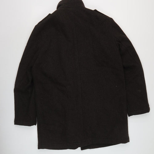 Rocha John Rocha Men's Black Military Coat Size M