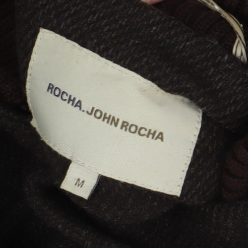 Rocha John Rocha Men's Black Military Coat Size M