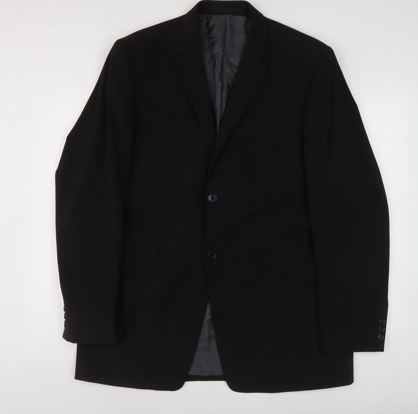 Jeff Banks Men's Black Long Blazer - Size 42L