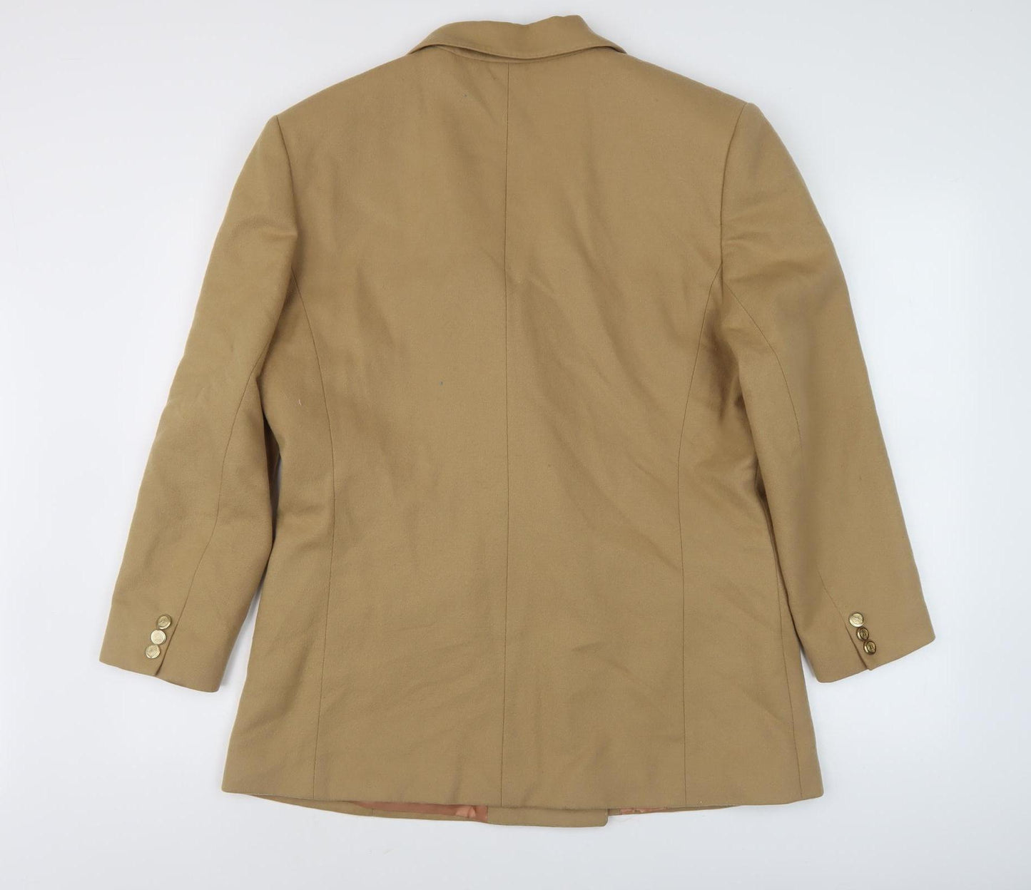 Viyella Women's Beige Wool Blazer, Size 14