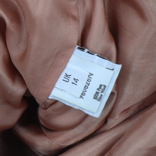 Viyella Women's Beige Wool Blazer, Size 14