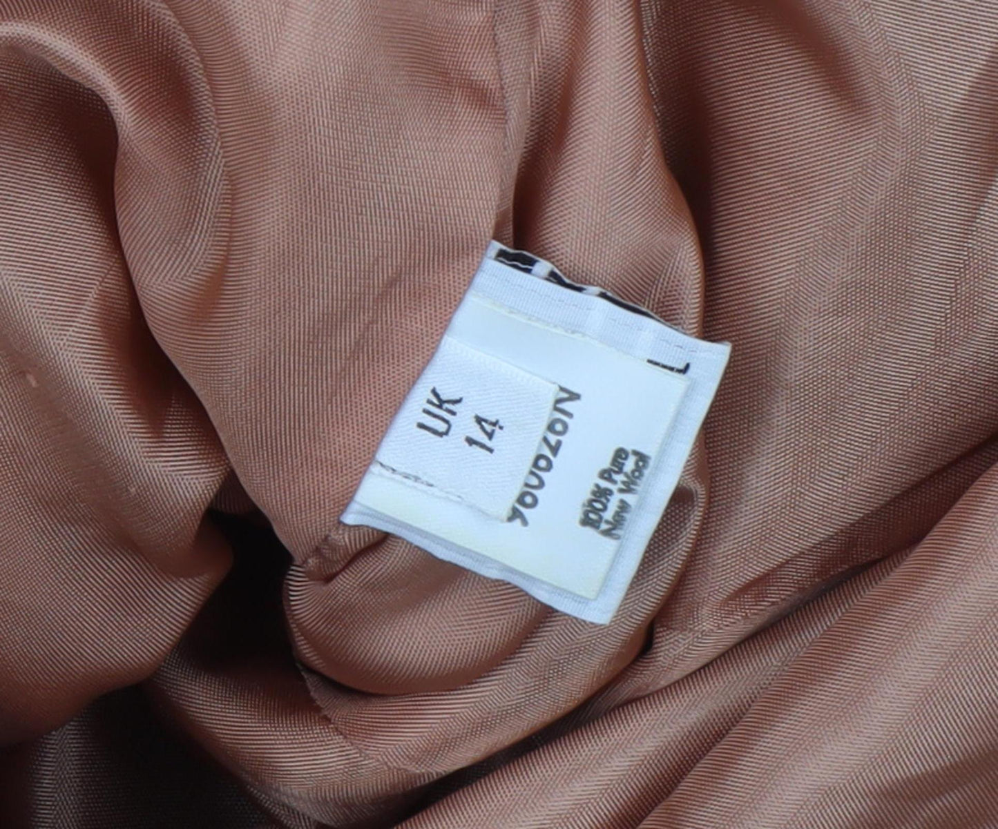 Viyella Women's Beige Wool Blazer, Size 14