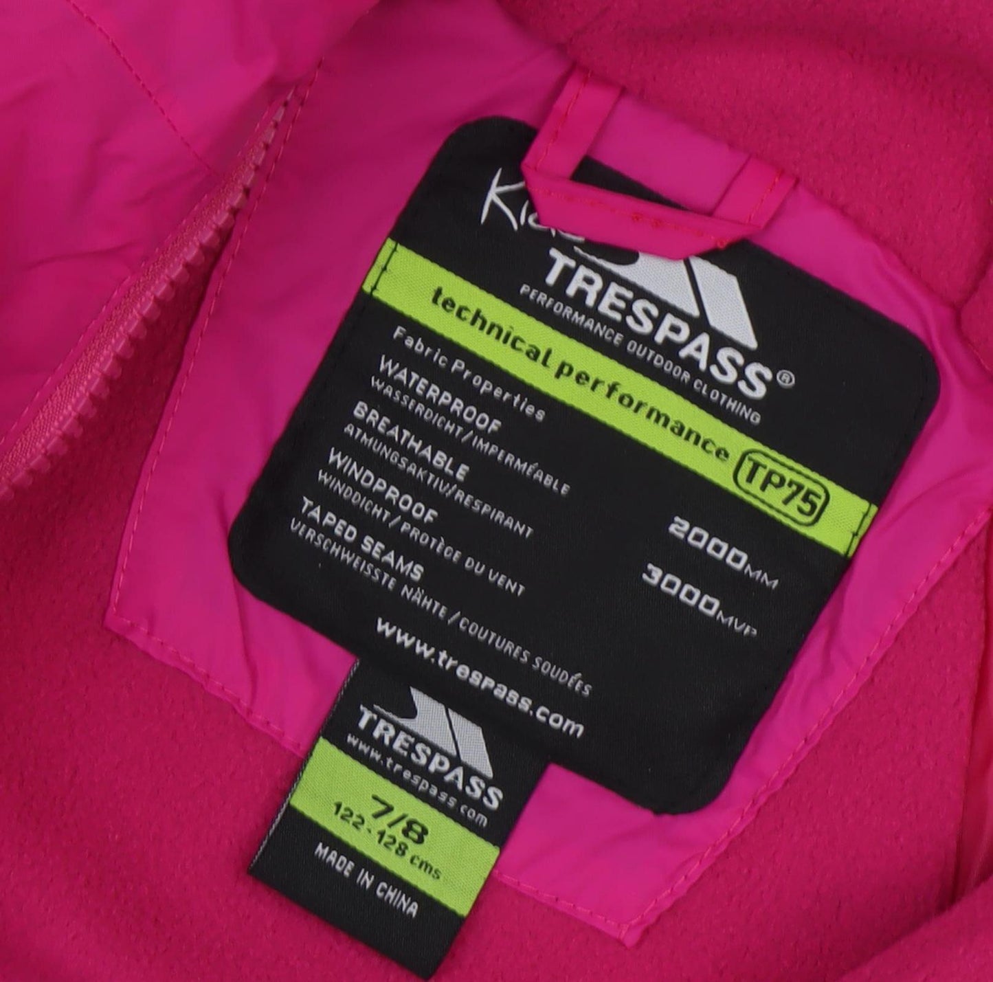 Trespass Girls Pink Snowsuit 7-8 Years Waterproof Winter