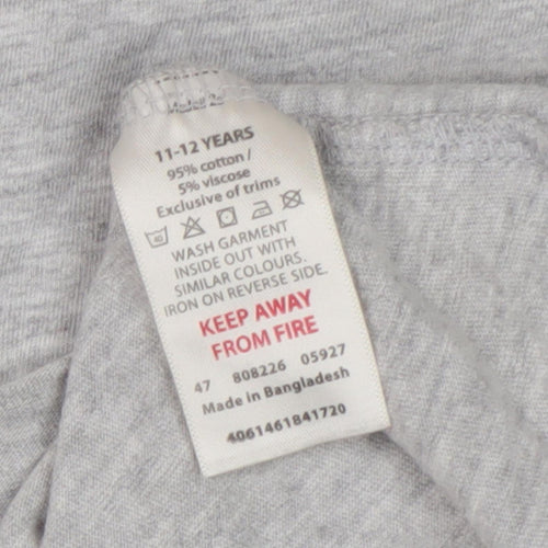 Friends Girls Grey T-Shirt, 11-12 Years, Casual Style