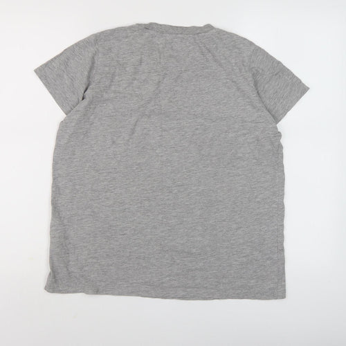 Lee Men's Grey Organic Cotton Regular Fit T-Shirt