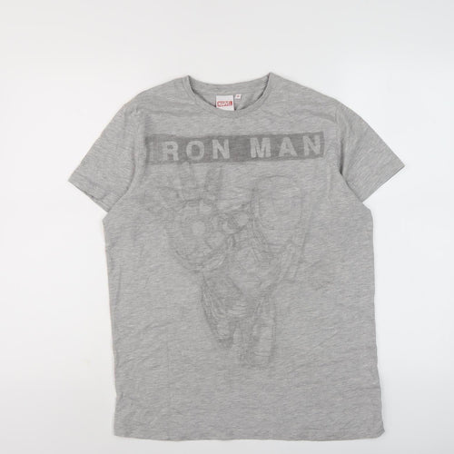 Marvel Iron Man T-Shirt - Grey Cotton M