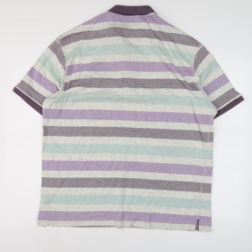 James Pringle Men's Multicoloured Striped Polo L