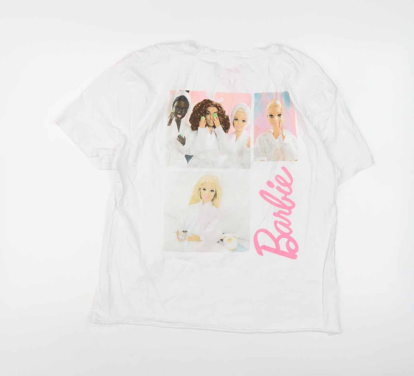 Barbie Women's White Graphic T-Shirt, Size M