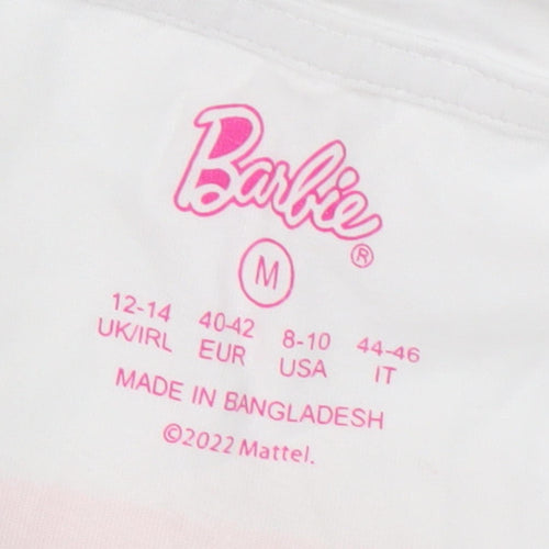 Barbie Women's White Graphic T-Shirt, Size M
