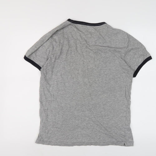 French Connection Men's Grey Crew Neck T-Shirt, Size M