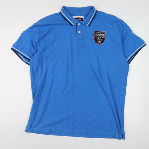 Charles Wilson Men's XL Blue Polo Shirt