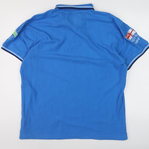 Charles Wilson Men's XL Blue Polo Shirt