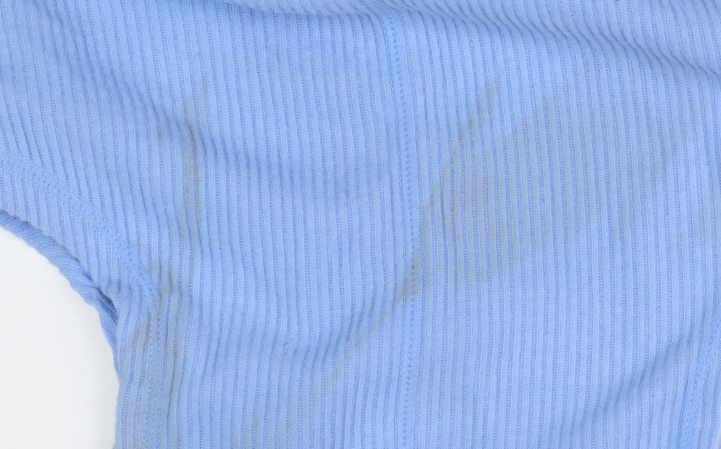 Jack Wills Women's Blue Cotton Tank Top, Size 8, Crew Neck
