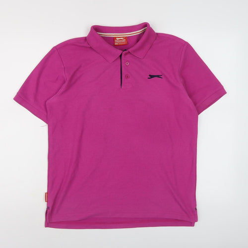 Slazenger Men's Pink Polo Shirt Size M