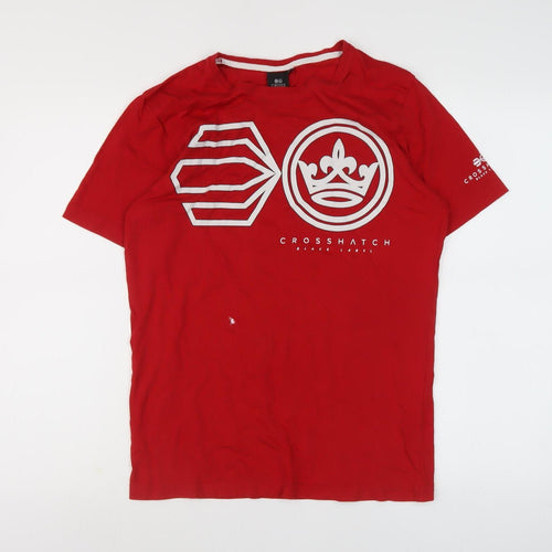 Crosshatch Men's Red Graphic T-Shirt S