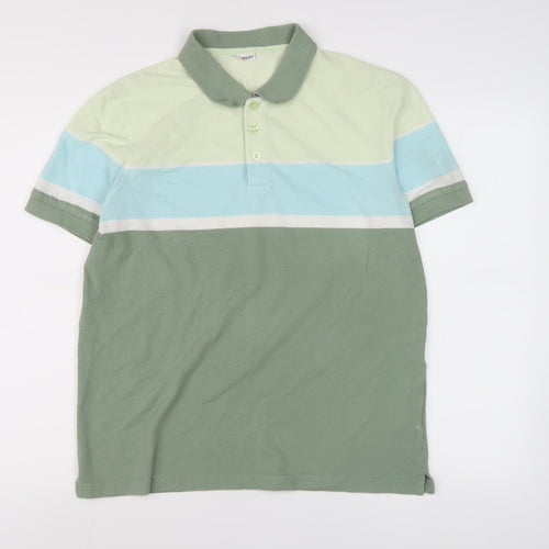 Damart Men's Multicoloured Colourblock Polo