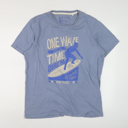 Fat Face Men's Blue L Crew Neck Surf Graphic T-Shirt