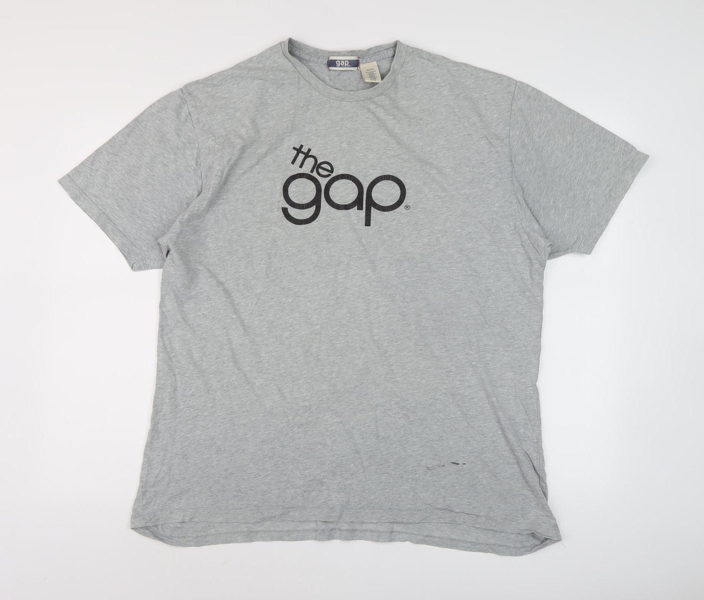 GAP Men's Grey T-Shirt XLT Crew Neck Logo