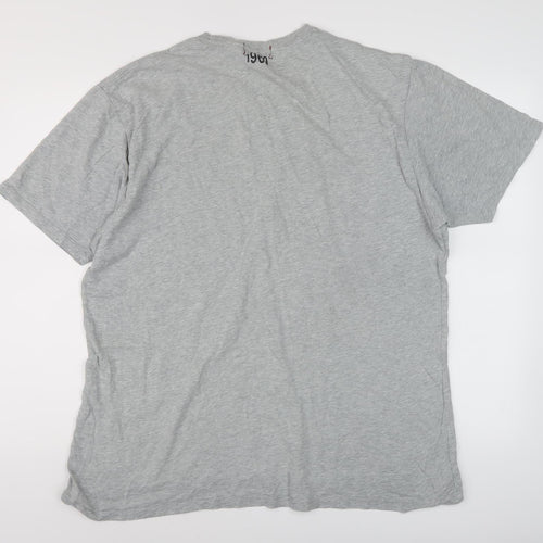 GAP Men's Grey T-Shirt XLT Crew Neck Logo