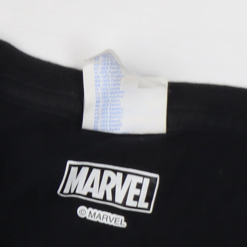 Marvel Boys Black Avengers T-Shirt, Small, Graphic Print