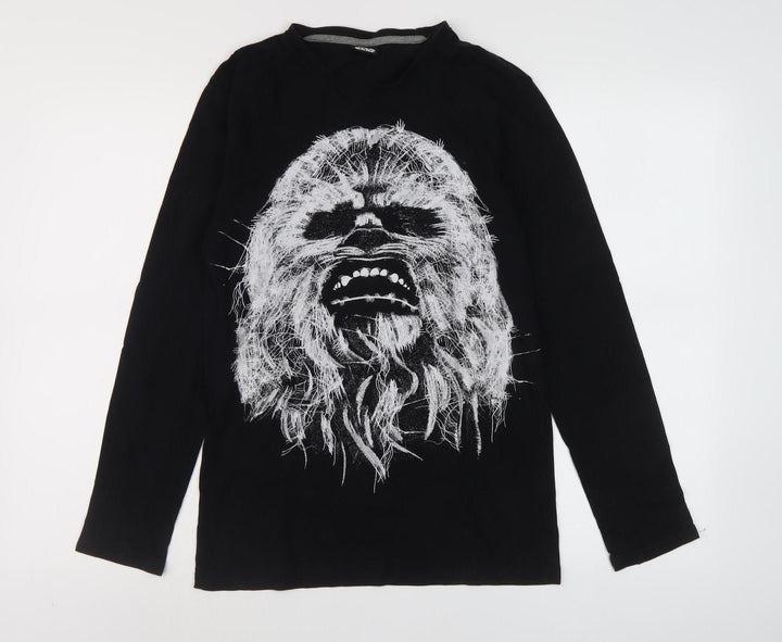 Disney Boys Black Star Wars Graphic T-Shirt XS