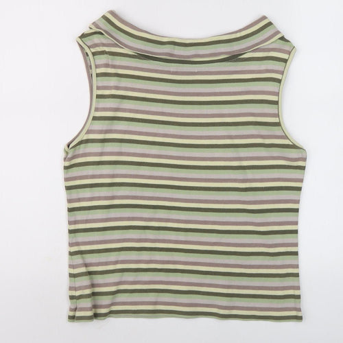 Monsoon Women's Multicoloured Striped Tank Top Size 16