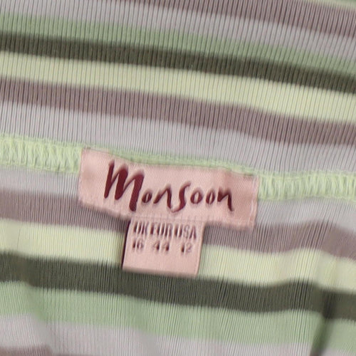 Monsoon Women's Multicoloured Striped Tank Top Size 16
