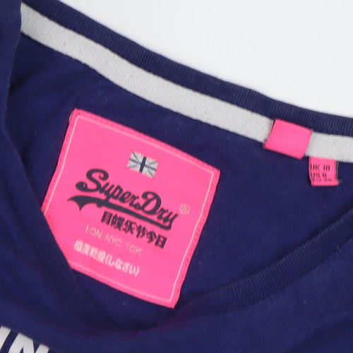 SuperDry Women's Blue Vintage T-Shirt, Size 10
