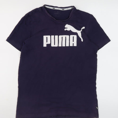 Puma Men's Blue Crew Neck T-Shirt Size S