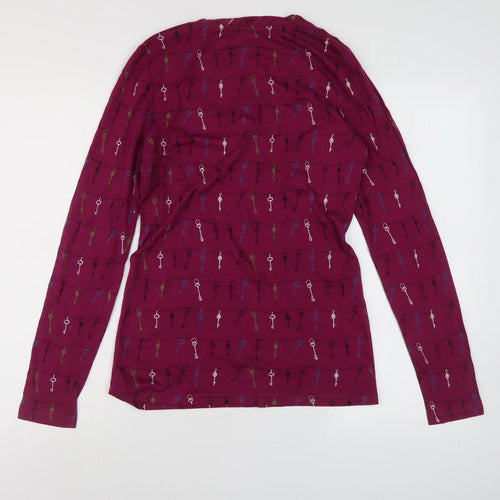 Laura Ashley Women's Red Long Sleeve Cotton Blouse Size 12