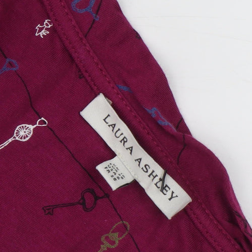 Laura Ashley Women's Red Long Sleeve Cotton Blouse Size 12