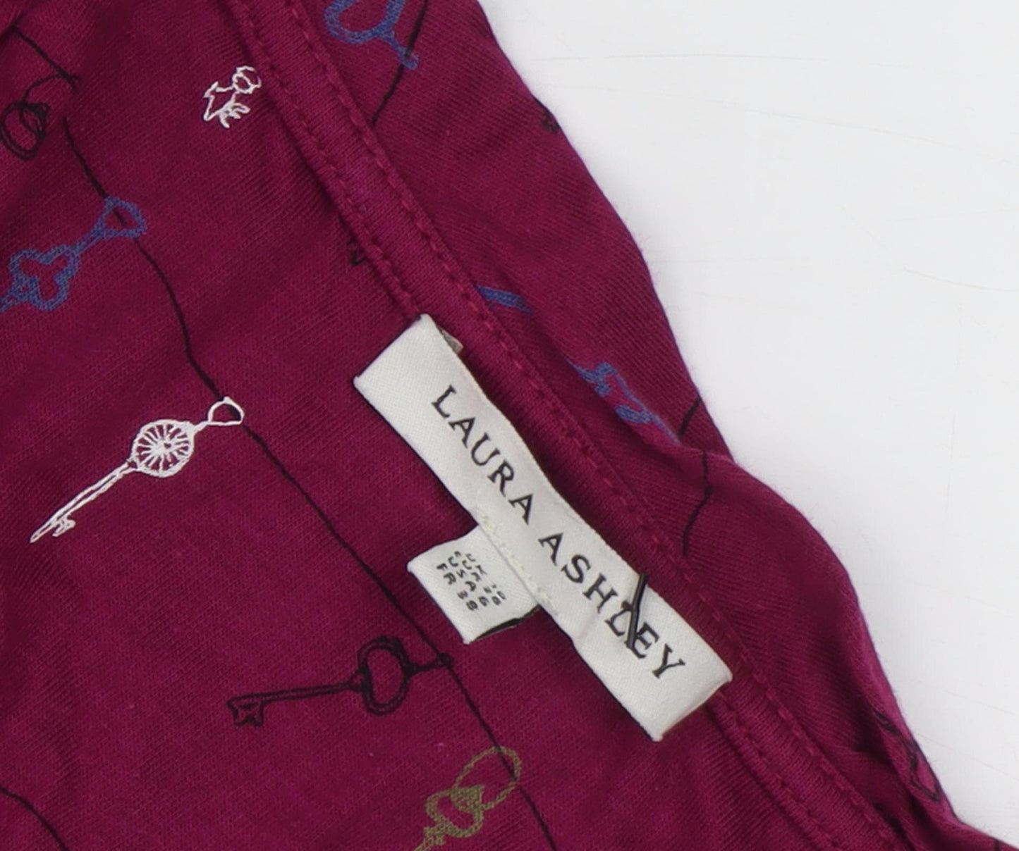 Laura Ashley Women's Red Long Sleeve Cotton Blouse Size 12