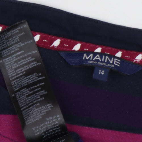 Maine Women's Multicoloured Striped Blouse Size 14