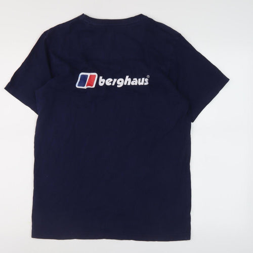 Berghaus Men's Blue Cotton T-Shirt Size S