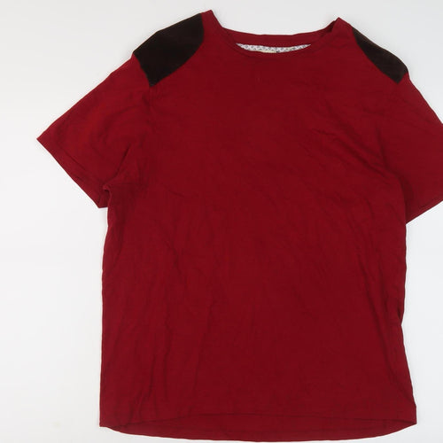 Brave Soul Men's Red Cotton T-Shirt, Size L