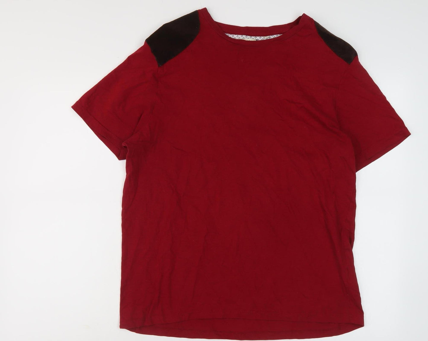 Brave Soul Men's Red Cotton T-Shirt, Size L