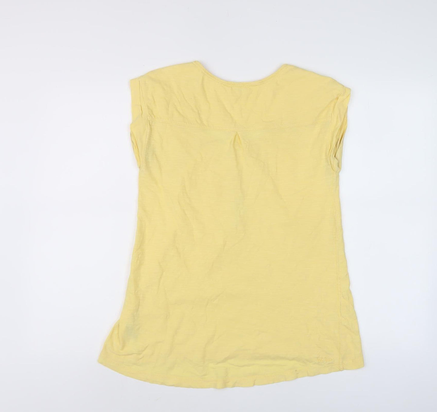 Fat Face Women’s Yellow Basic Henley Tee Size 8