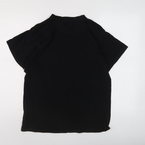 Urbanmiss Men's Black Space Graphic T-Shirt, Size S