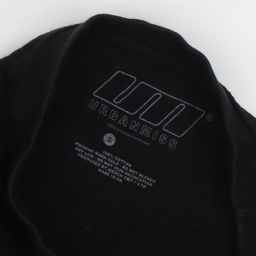 Urbanmiss Men's Black Space Graphic T-Shirt, Size S