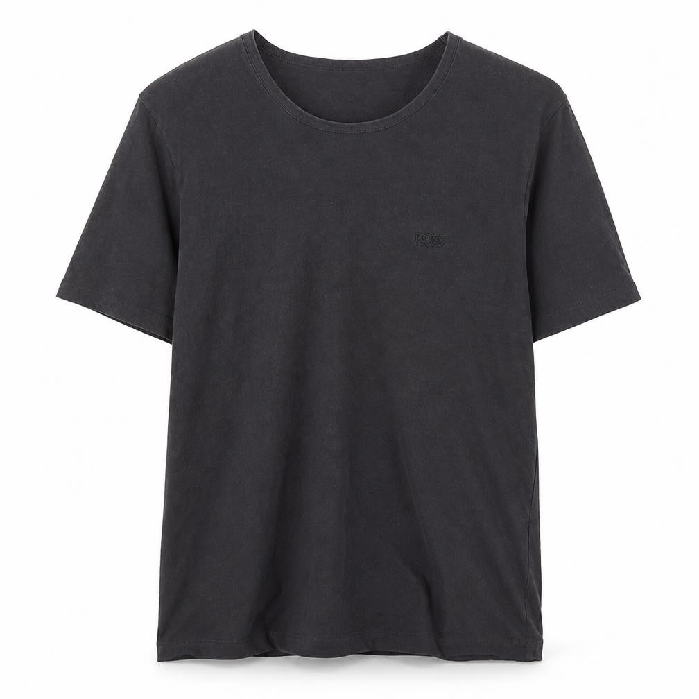 Front view of Hugo Boss Men's Black Crew Neck T-Shirt L