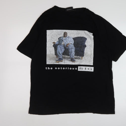 The Notorious B.I.G. Men's Black Graphic T-Shirt L Music