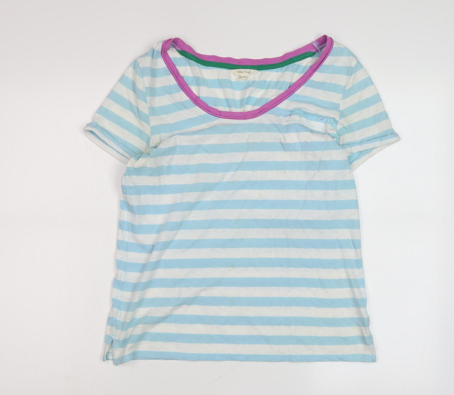White Stuff Women's Multicoloured Striped T-Shirt Size 10