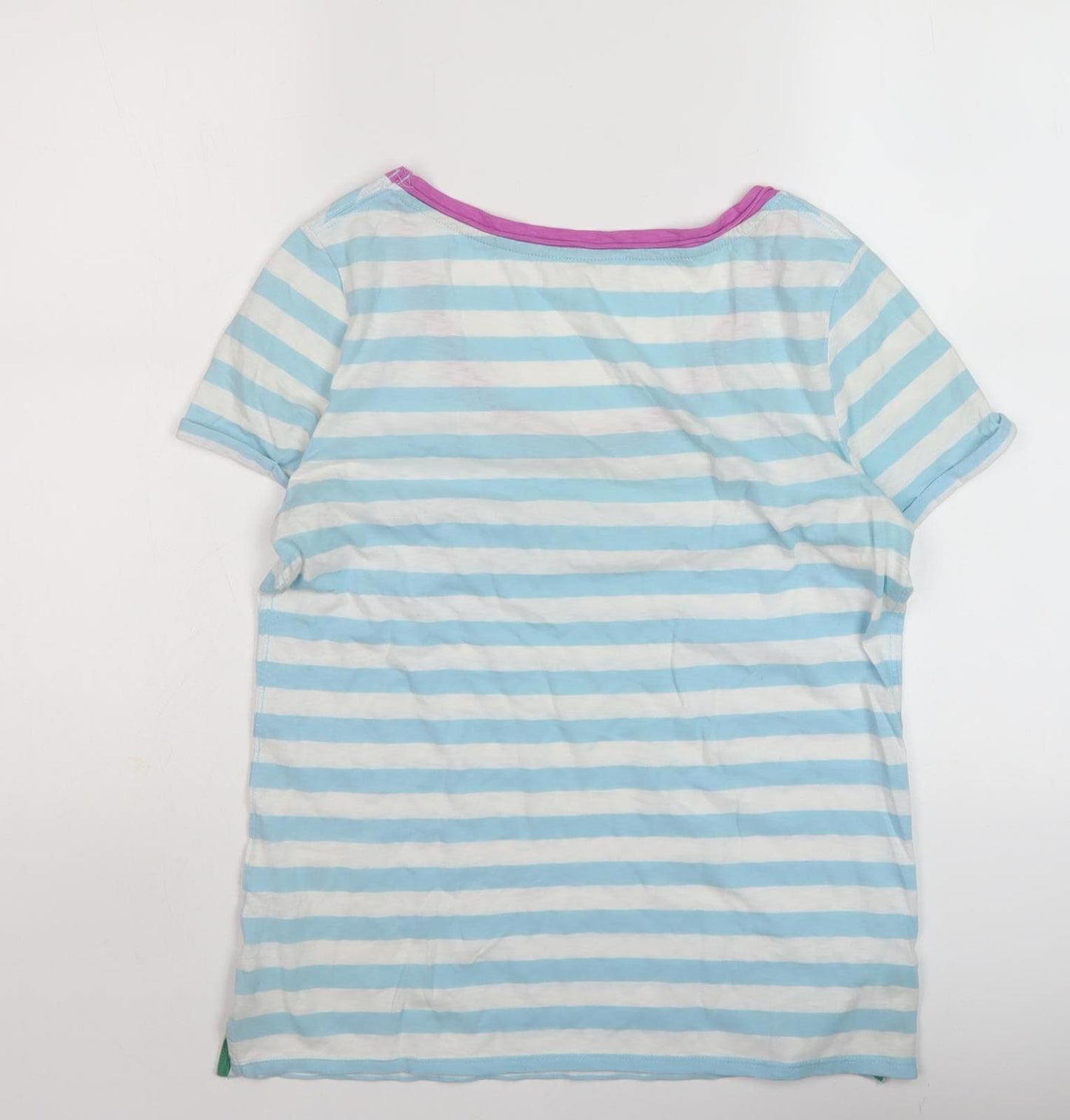 White Stuff Women's Multicoloured Striped T-Shirt Size 10